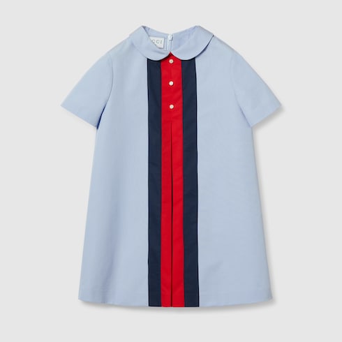 Robe pour enfant en popeline de coton avec bande Web