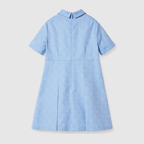 Vestido infantil de algodón con GG Shadow