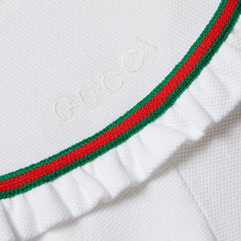 Tutina neonato in cotone con nastro Web
