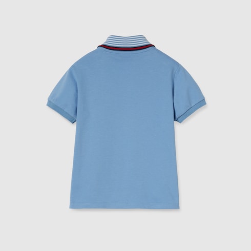 Children's cotton polo shirt with embroidery Detail 2