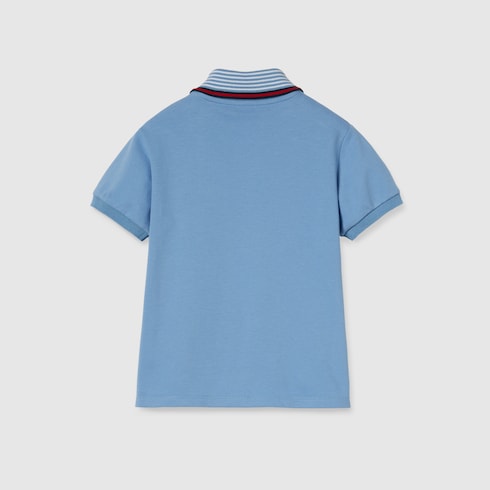 Polo bambino in cotone con ricamo