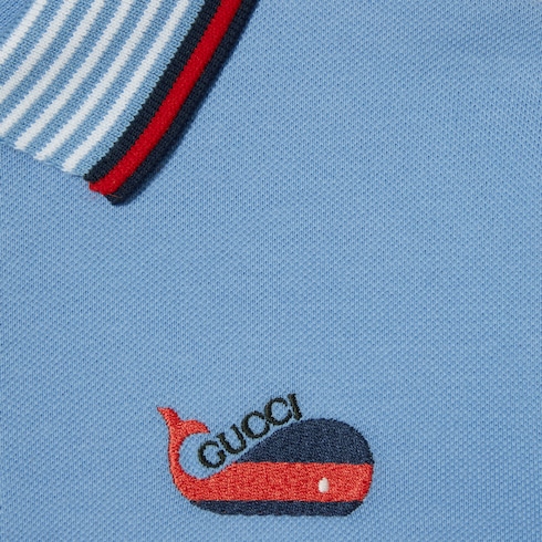 Polo bambino in cotone con ricamo