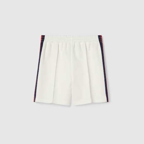 Shorts bambino in jersey con nastro Web