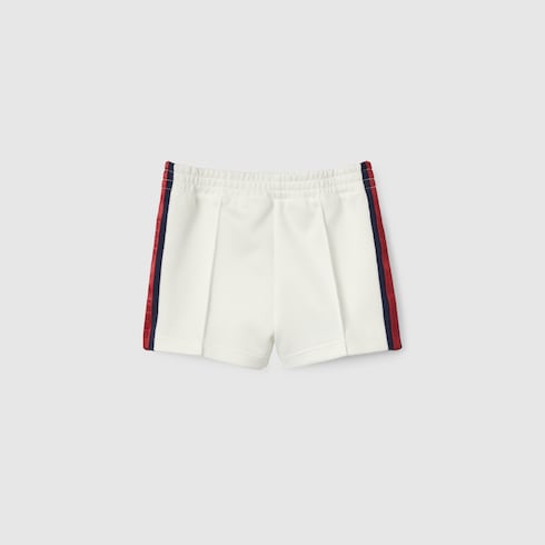 Shorts neonato in jersey con nastro Web