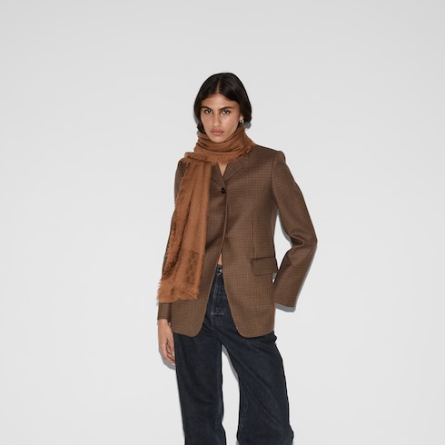 Halstuch aus GG Woll- und Seidenjacquard