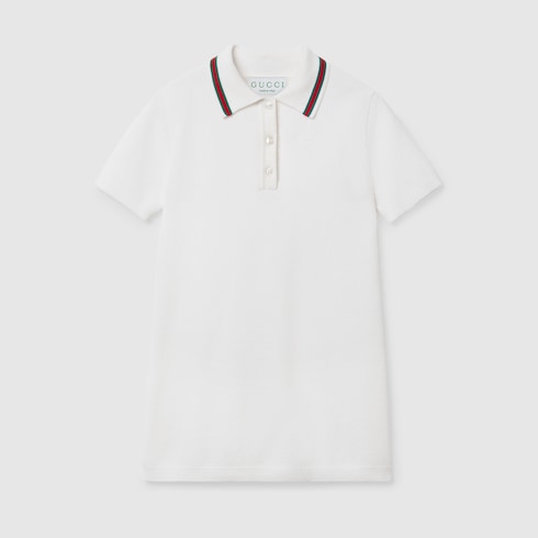 Abito polo bambino ricamato in cotone