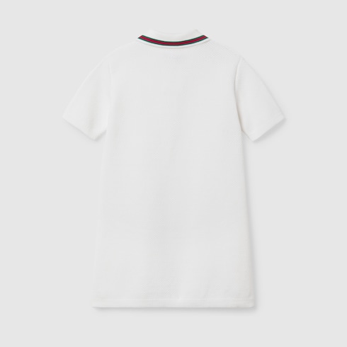 Abito polo bambino ricamato in cotone