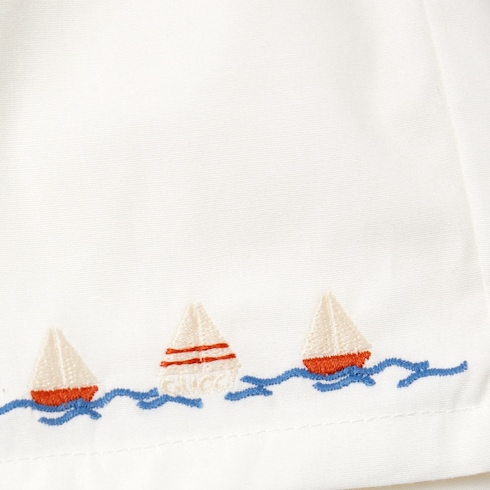 Short pour bébé en coton brodé