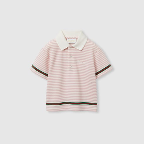 Polo neonato ricamata in cotone