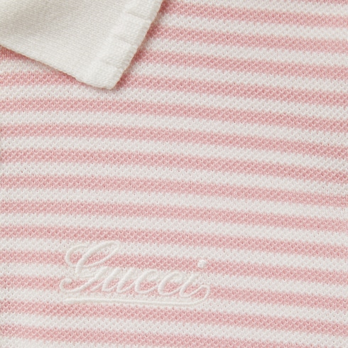 Polo neonato ricamata in cotone