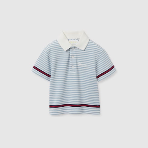 Baby embroidered cotton polo shirt