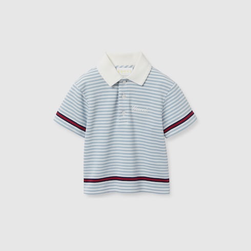 Polo neonato ricamata in cotone