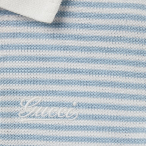 Baby embroidered cotton polo shirt Detail 3