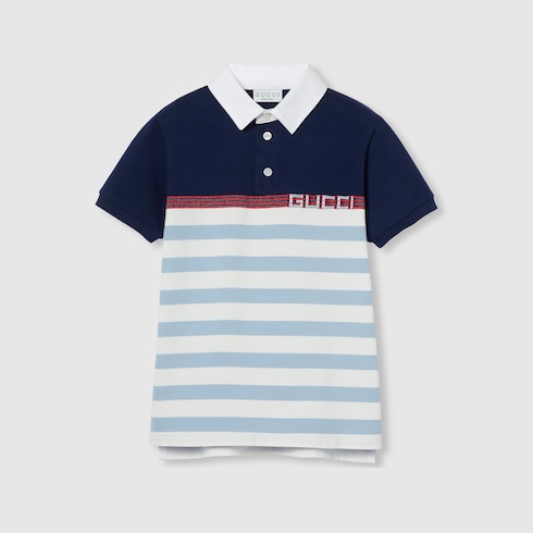 Children's printed cotton polo