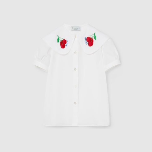 Children's cotton shirt with embroidery