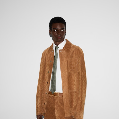 Horsebit silk jacquard tie
