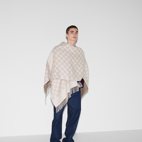 Mantella in jacquard di lana GG