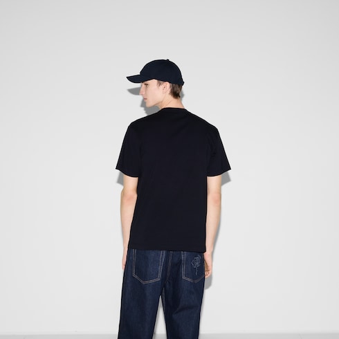 T-shirt in jersey di cotone stampato