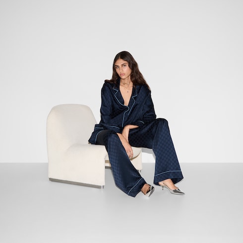 Pantalone in raso GG