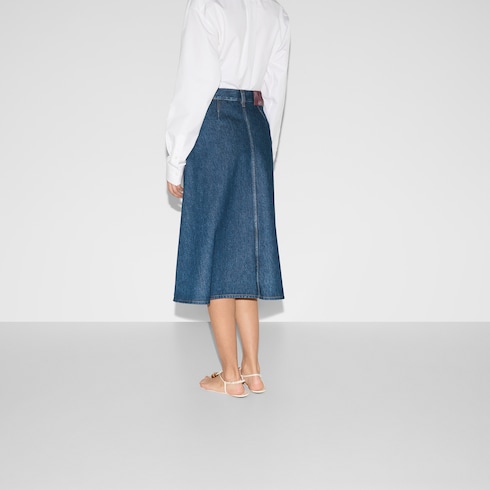 Gonna midi in denim