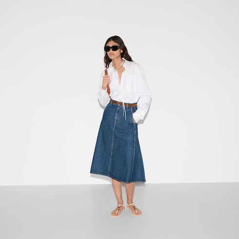 Gonna midi in denim