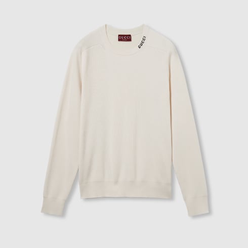 Maglione in seta e cotone con intarsio
