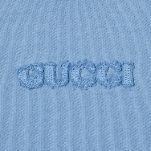 Embroidered cotton jersey T-shirt Detail 7