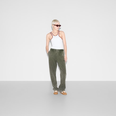 Pantaloni da jogging ricamati in cotone