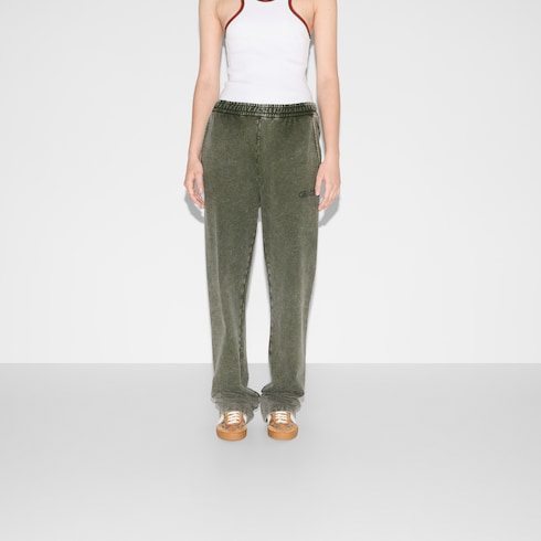 Pantaloni da jogging ricamati in cotone