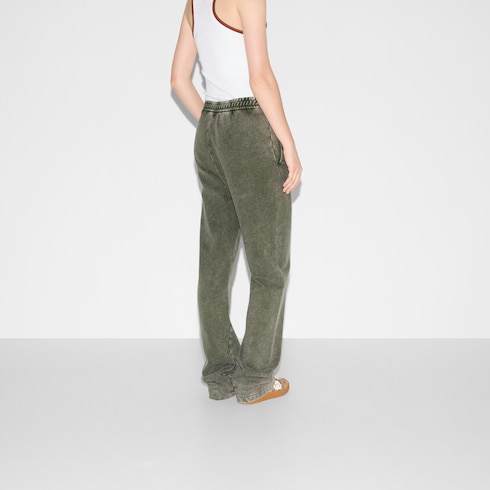 Pantaloni da jogging ricamati in cotone