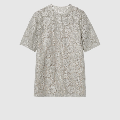 Floral lace lamé top Detail 2