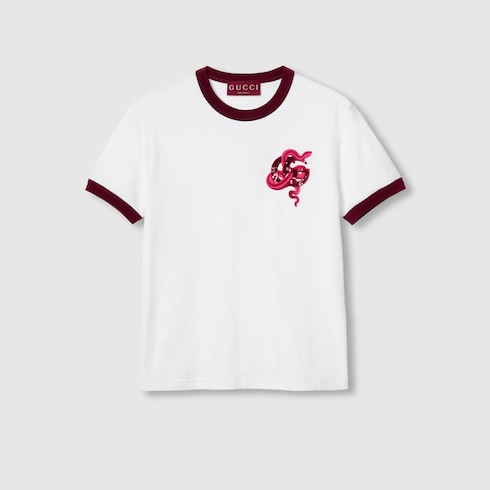 Cotton jersey T-Shirt with patch Detail 2