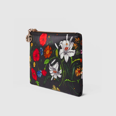 GG Marmont small printed pouch in black and multicolor