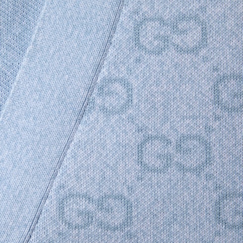 Cardigan in cotone fine con motivo GG jacquard