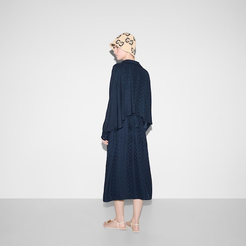 Robe en jacquard de soie GG et chaînes