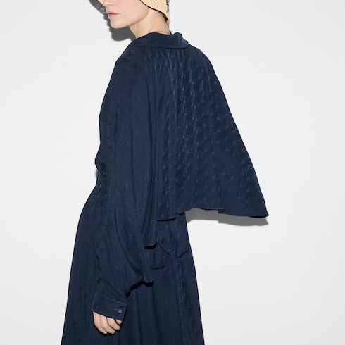 Robe en jacquard de soie GG et chaînes