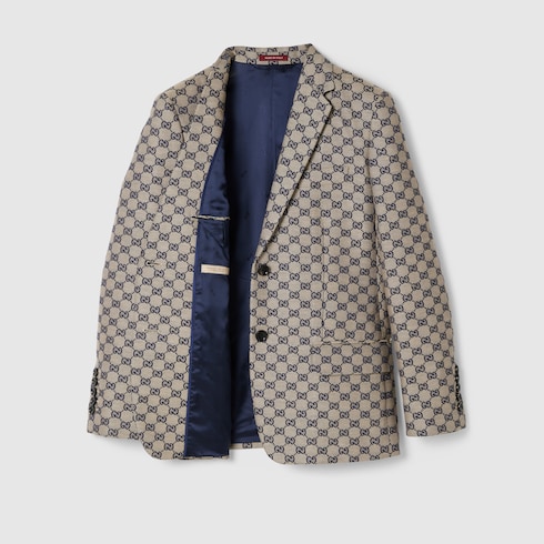 Veste en toile en mélange de lin GG