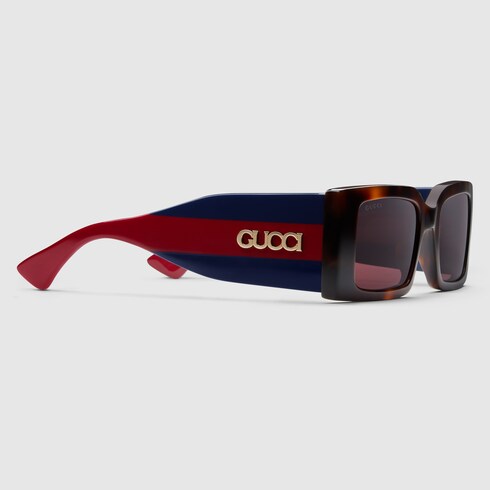 Rectangular frame sunglasses