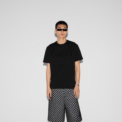 T-Shirt aus Baumwolljersey mit Stickerei