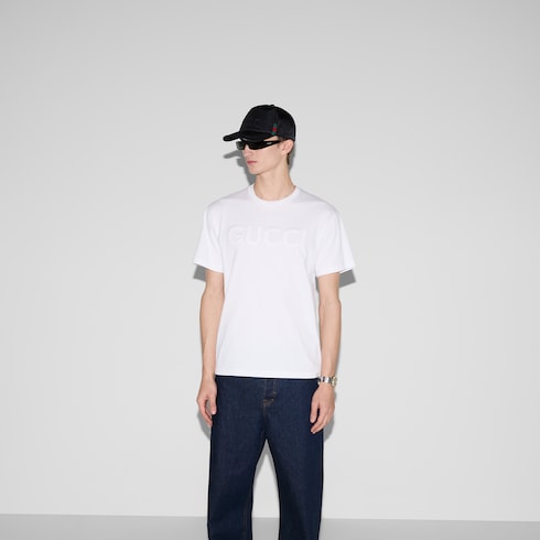 T-shirt en jersey de coton brodé