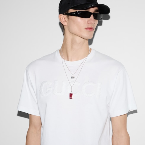 T-Shirt aus Baumwolljersey mit Stickerei