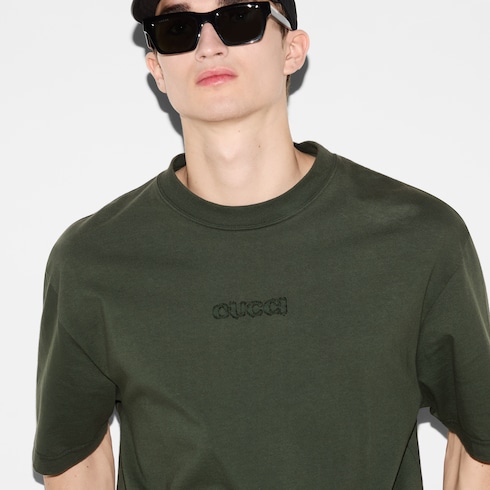 T-shirt en jersey de coton brodé