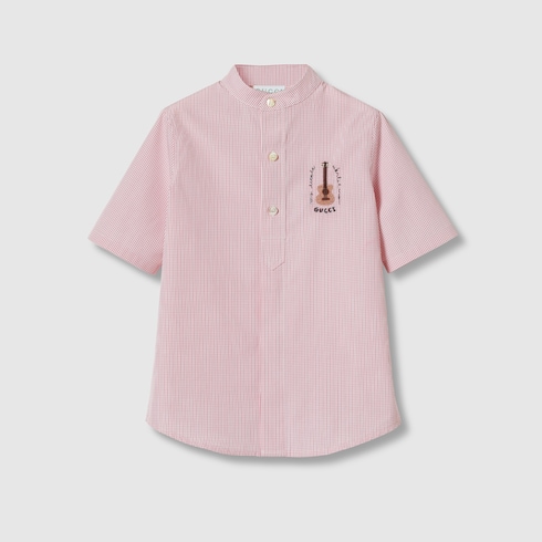 Camicia bambino ricamata in cotone