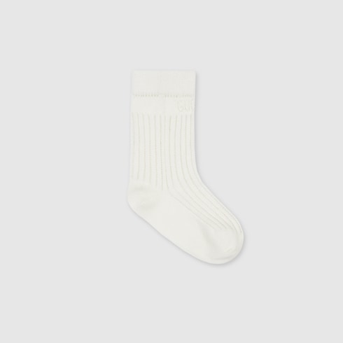 Chaussettes pour enfant en mélange de coton côtelé