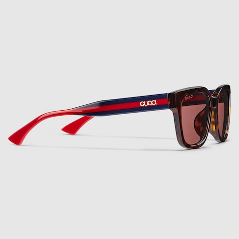 Low nose bridge fit square sunglasses
