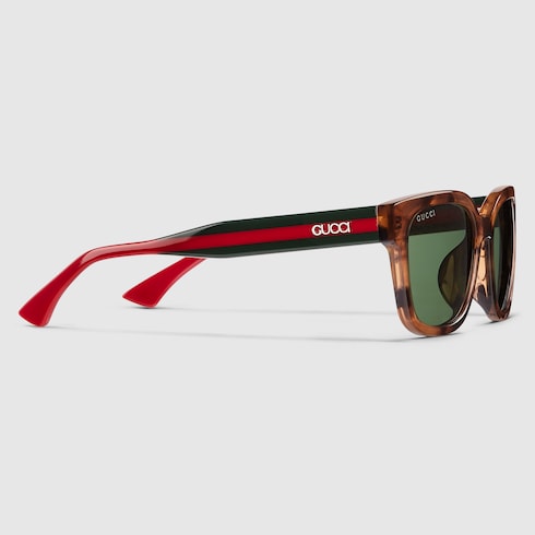 Low nose bridge fit square sunglasses