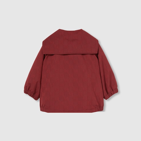 Giacca neonato in twill di nylon GG con cerniera