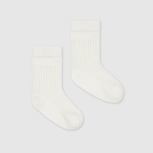 Chaussettes pour enfant en mélange de coton côtelé