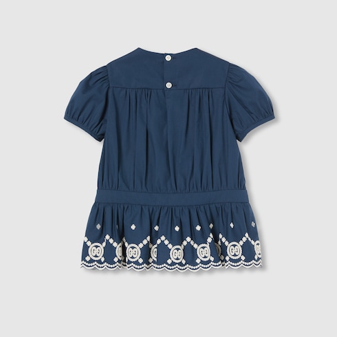 Robe pour bébé en coton brodé
