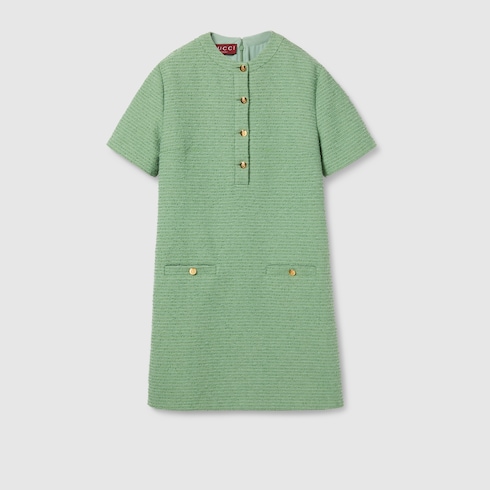 Robe courte en coton bouclé